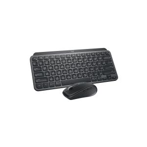 Logitech MX Keys Mini Combo for Business - Tastatur og mus-sæt - bagbelyst - trådløs - Bluetooth LE - QWERTY - US International - grafit