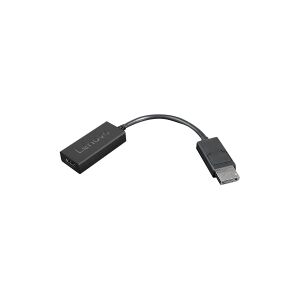 Lenovo - Videoadapter - DisplayPort han til HDMI hun - 22.5 cm - sort - 4K support