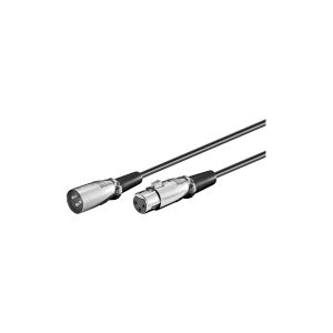 MicroConnect - Forlængerkabel til audio - XLR3 han til XLR3 hun - 50 cm - sort