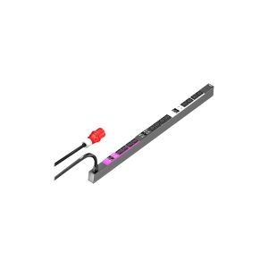 Rittal PDU Basic - Strømfordelingsenhed - AC 400 V - 22 kW - tre faser - output-stikforbindelser: 12 (12 x IEC 60320 C19) - 0U - 3 m ledning