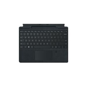 Microsoft Surface Pro Signature Keyboard with Fingerprint Reader - Tastatur - med touchpad, accelerometer, Surface Slim Pen 2 opbevaring og opladningsbakke - QWERTY - nordisk (dansk/finsk/norsk/svensk) - sort - kommerciel - for Surface Pro 8, Pro X