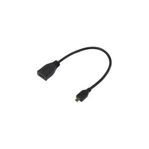 Raspberry Pi® HDMI-adapter Raspberry Pi [1x HDMI-stik D Micro - 1x HDMI-tilslutning] 23.5 cm Sort