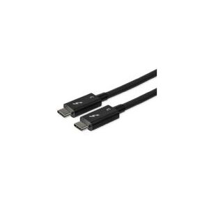 StarTech.com 2.6ft (80cm) Thunderbolt 3 Cable, 40Gbps, 100W PD, 4K/5K Video, Thunderbolt-Certified, Compatible w/ TB4/USB 3.2/DisplayPort - Thunderbolt kabel - 24 pin USB-C (han) til 24 pin USB-C (han) - Thunderbolt 3 / USB / DisplayPort - 80 cm - 4K supp