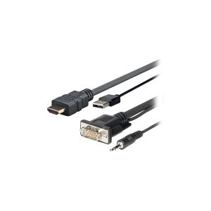 VivoLink Pro - HDMI-kabel - HDMI han til USB, HD-15 (VGA), mini-phone stereo 3.5 mm han - 5 m