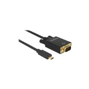 Delock - Ekstern videoadapter - ITE IT6516BFN - USB-C - D-Sub - sort - detailsalg