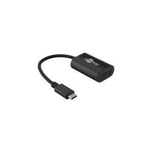 Goobay 38531, 0,2 m, USB Type-C, VGA (D-Sub), Hanstik, Hunstik, Lige