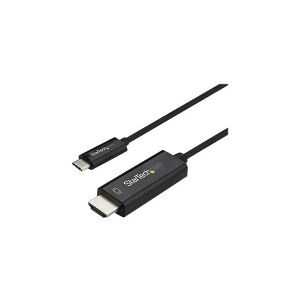 StarTech.com 6ft (2m) USB C to HDMI Cable, 4K 60Hz USB Type C to HDMI 2.0 Video Adapter Cable, Thunderbolt 3 Compatible, Laptop to HDMI Monitor/Display, DP 1.2 Alt Mode HBR2 Cable, Black - 4K USB-C Video Cable (CDP2HD2MBNL) - Adapterkabel - 24 pin USB-C h