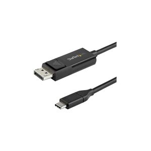 StarTech.com 6ft (2m) USB C to DisplayPort 1.2 Cable 4K 60Hz, Bidirectional DP to USB-C or USB-C to DP Reversible Video Adapter Cable, HBR2/HDR, USB Type C / Thunderbolt 3 Monitor Cable - 4K USB-C to DP Cable (CDP2DP2MBD) - DisplayPort kabel - 24 pin USB-