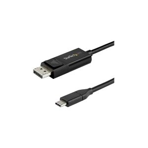 StarTech.com 6ft/2m USB C to DisplayPort 1.4 Cable 8K 60Hz/4K, Bidirectional DP to USB-C or USB-C to DP Reversible Video Adapter Cable, HBR3/HDR/DSC,