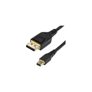 StarTech.com 6ft (2m) VESA Certified Mini DisplayPort to DisplayPort 1.4 Cable, 8K 60Hz HBR3 HDR, Super UHD mDP to DP 1.4 Cord, Slim (34 AWG) Ultra HD 4K 120Hz, Monitor/Video Cable - mDP to DP Cable (DP14MDPMM2MB) - DisplayPort kabel - Mini DisplayPort (h