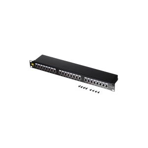 Netrack - Patch-panel - stativmonterbar - CAT 5e - FTP - RJ-45 X 24 - sort - 19