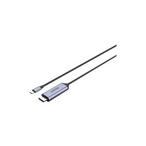 Unitek V1423C - Adapterkabel - 24 pin USB-C (han) til DisplayPort (han) - DisplayPort 1.4 - 1.8 m - 8K60 Hz support, 4K144 Hz support - space grey