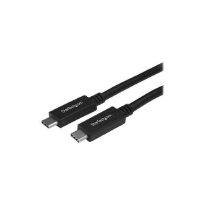 StarTech.com 3ft / 1m USB C to USB C Cable - USB 3.1 (10Gbps) - 4K - USB-IF - Charge and Sync - USB Type C to Type C Cable - USB Type C Cable (USB31CC1M) - USB-kabel - 24 pin USB-C (han) til 24 pin USB-C (han) - USB 3.1 - 1 m - sort - for P/N: HB31C2A2CME