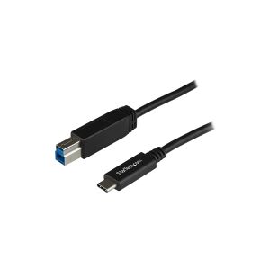 StarTech.com USB C to USB B Printer Cable - 1m / 3 ft - Superspeed - USB 3.1 - 10Gbps - USB C Printer Cable - USB Type C to Type B (USB31CB1M) - USB-kabel - 24 pin USB-C (han) til USB Type B (han) - USB 3.1 - 1 m - sort - for P/N: PEXUSB311AC3, PEXUSB312C