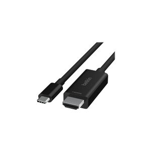 Belkin Components Belkin Connect - Adapterkabel - 24 pin USB-C han til HDMI han - 2 m - sort - passivt, 8K60 Hz support, DP Alt-tilstand support