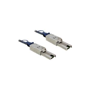 Delock - SAS eksternt kabel - 26-pin 4 skærmet Mini MultiLane SAS (SFF-8088) (han) til 26-pin 4 skærmet Mini MultiLane SAS (SFF-8088) (han) - 3 m