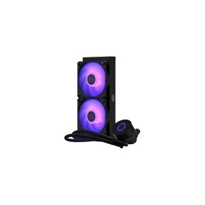 Cooler Master MasterLiquid ML240L V2 RGB - Processors flydende kølesystem - (for: LGA2066, LGA2011-V3, LGA2011, LGA1200, LGA1151, LGA1150, LGA1155, LGA1156, AM4, AM3+, AM3, AM2+, AM2, FM2+, FM2, FM1) - aluminium - 120 mm