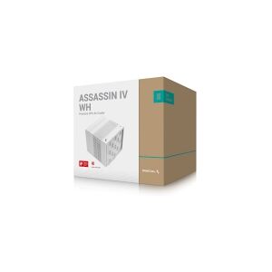 Deepcool ASSASSIN IV - Processor-køler - (for: LGA1155, LGA2011, LGA1150, LGA2011-3, LGA1151, AM4, LGA2066, LGA1200, LGA1700, AM5) - copper base and nickel plated fins - 120 mm/140 mm - hvid