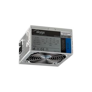 Akyga Basic Series AK-B1-500 - Strømforsyning (intern) - ATX12V 2.31 - AC 230 V - 500 Watt - PFC - grå