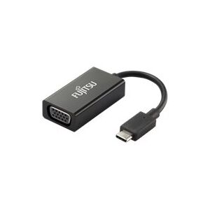 Fujitsu - Ekstern videoadapter - USB-C - VGA - sort - for Celsius H7510, J5010, W5010  ESPRIMO D7010, D7011, D9010, D9011, G9010, P9910