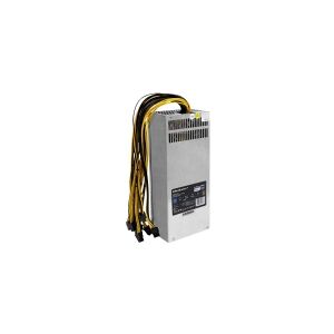 Qoltec - Strømforsyning (intern) - 80 PLUS Gold - AC 230 V - 1600 Watt - sølv