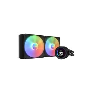 NZXT Kraken Elite 280 RGB - Processors flydende kølesystem - med LCD-display - (for: AM4, TR4, sTRX4, LGA1200, LGA1700, AM5, LGA115x Socket) - kobber - 140 mm - mat sort