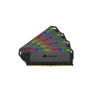 Corsair Microsystems CORSAIR Dominator Platinum RGB - DDR4 - sæt - 64 GB: 4 x 16 GB - DIMM 288-PIN - 3600 MHz / PC4-28800 - CL16 - 1.35 V - ikke bufferet - ikke-ECC - sor