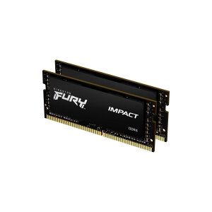 Kingston Technology Kingston FURY Impact - DDR4 - sæt - 64 GB: 2 x 32 GB - SO DIMM 260-PIN - 3200 MHz / PC4-25600 - CL20 - 1.2 V - ikke bufferet - ikke-ECC - sort