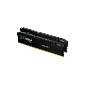 Kingston Technology Kingston FURY Beast - DDR5 - sæt - 32 GB: 2 x 16 GB - DIMM 288-PIN - 5200 MHz / PC5-41600 - CL40 - 1.25 V - ikke bufferet - on-die ECC - sort