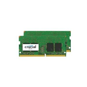 Crucial - DDR4 - sæt - 16 GB: 2 x 8 GB - SO DIMM 260-PIN - 2400 MHz / PC4-19200 - CL17 - 1.2 V - ikke bufferet - ikke-ECC