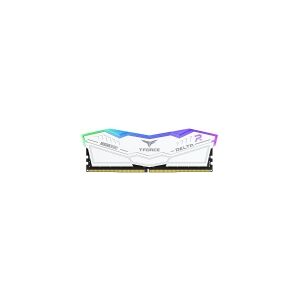 Team Group T-Force DELTA RGB - DDR5 - sæt - 32 GB: 2 x 16 GB - DIMM 288-PIN - 6000 MHz / PC5-48000 - CL38 - 1.25 V - ikke bufferet - on-die ECC - hvid