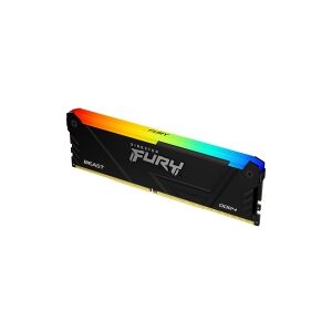 Kingston Technology Kingston FURY Beast RGB - DDR4 - modul - 8 GB - DIMM 288-PIN - 2666 MHz - CL16 - 1.2 V - ikke bufferet - on-die ECC - sort