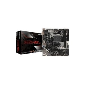 ASRock B450M-HDV R4.0 - Bundkort - micro-ATX - Socket AM4 - AMD B450 Chipset - USB 3.1 Gen 1 - Gigabit LAN - onboard grafik (CPU påkrævet) - HD Audio (8-kanaler)