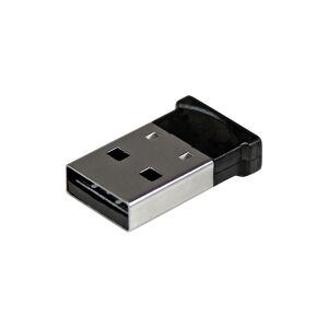 StarTech.com Bluetooth Adapter - Mini Bluetooth 4.0 USB Adapter - 50m/165ft Wireless Bluetooth Dongle - Smart Ready LE+EDR (USBBT1EDR4) - Netværksadapter - USB - Bluetooth 4.0 - Klasse 1 - sort