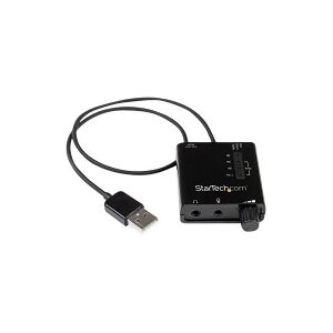 StarTech.com USB Sound Card w/ SPDIF Digital Audio & Stereo Mic - External Sound Card for Laptop or PC - SPDIF Output (ICUSBAUDIO2D) - Lydkort - 24 bit - 96 kHz - stereo - USB 2.0 - for P/N: MU15MMS, MU6MMS