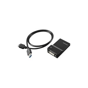 Lenovo USB 3.0 to DVI/VGA Monitor Adapter - Ekstern videoadapter - USB 3.0 - DVI