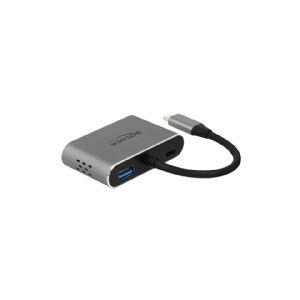 Delock - Ekstern videoadapter - USB-C - HDMI, VGA - grå - detailsalg