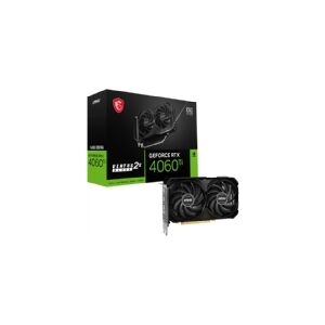 MSI VENTUS GeForce RTX 4060 Ti 2X BLACK 8G OC, GeForce RTX 4060 Ti, 8 GB, GDDR6, 128 Bit, 7680 x 4320 pixel, PCI Express 4.0