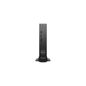 Dell OptiPlex 3000 Thin Client - Tynd klient - DTS - 1 x Celeron N5105 / 2 GHz - RAM 4 GB - flash - eMMC 32 GB - UHD Graphics - Gigabit Ethernet - Dell ThinOS - skærm: ingen - sort - BTS - med 3 års Dell ProSupport