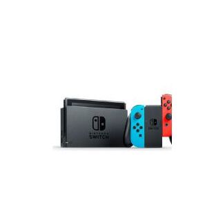 Nintendo   Switch V2 - Spilkonsol - Full HD - 32GB - sort   Inkl. 2 x Joy-Con (Neonrød/Neonblå)