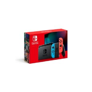 Nintendo   Switch V2 - Spilkonsol - Full HD - 32GB - sort   Inkl. 2 x Joy-Con (Neonrød/Neonblå)