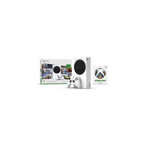 Microsoft® Xbox Series S (Starter bundle)   Spillekonsol - 1440p@60fps / 1080p@120fps - 512GB SSD NVme - Wi-Fi/LAN - HDMI® 2.1 - Hvid   Inkl. 1 x Xbox trådløs controller (Hvid)