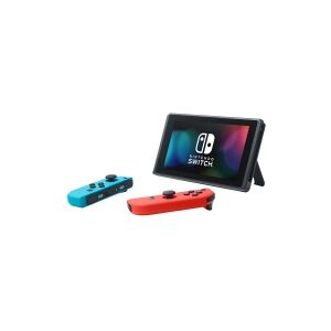 Nintendo Switch with Neon Blue and Neon Red Joy-Con - Spilkonsol - Full HD - sort, neonrød, neonblå