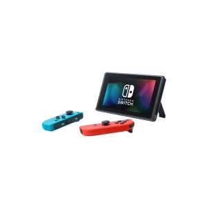 Nintendo Switch with Neon Blue and Neon Red Joy-Con - Spilkonsol - Full HD - sort, neonrød, neonblå