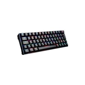 Fourze GK60 - Tastatur - bagbelyst - trådløs - USB-C, Bluetooth 5.0 - USA - tastkontakt: OUTEMU - sort