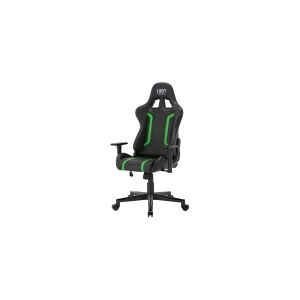 L33T Energy Gaming - Spillestol - ergonomisk - armstøtter - T-formet - vippe - drejeled - nylon, skum, metalramme, koldskum, karbon polyvinyl klorid