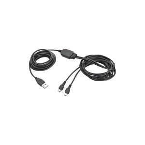 Trust Computer Products Trust GXT 222 Duo Charge and Play Cable - Opladning/datakabel - Micro-USB Type B han til USB han - 3.5 m - for Sony DualShock 4  Sony PlayStation 4