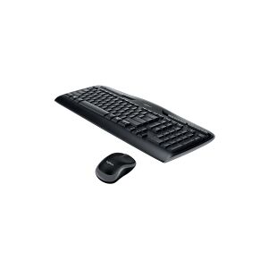 Logitech Wireless Combo MK330 - Tastatur og mus-sæt - trådløs - 2.4 GHz - US International - sort