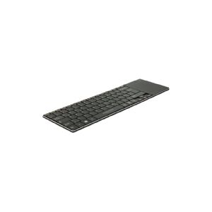 Delock Smart TV - Tastatur - med touchpad - trådløs - 2.4 GHz - tysk - sort - detailsalg