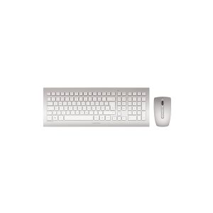 CHERRY DW 8000 - Tastatur og mus-sæt - trådløs - RF, 2.4 GHz - fransk - hvid, sølv